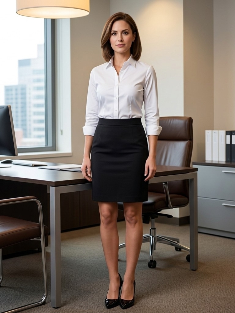 Banana Republic Classic Black Pencil Suit Skirt Size 6